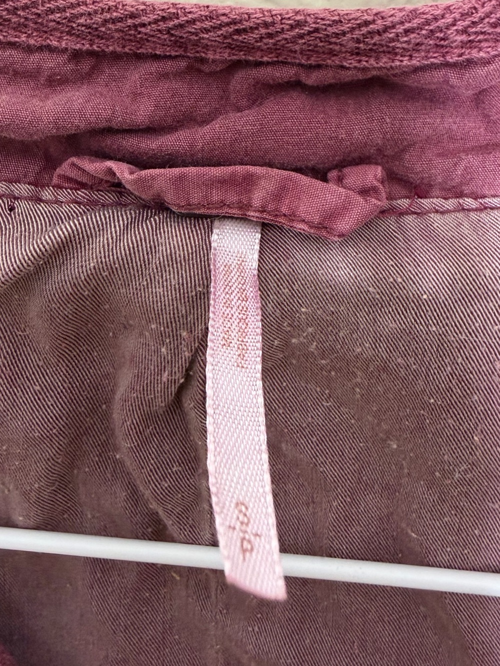 Free People Daisy Jane Bomber Jacket Eyelet Raspberry Purple Slouchy Oversized S - Picture 15 of 16